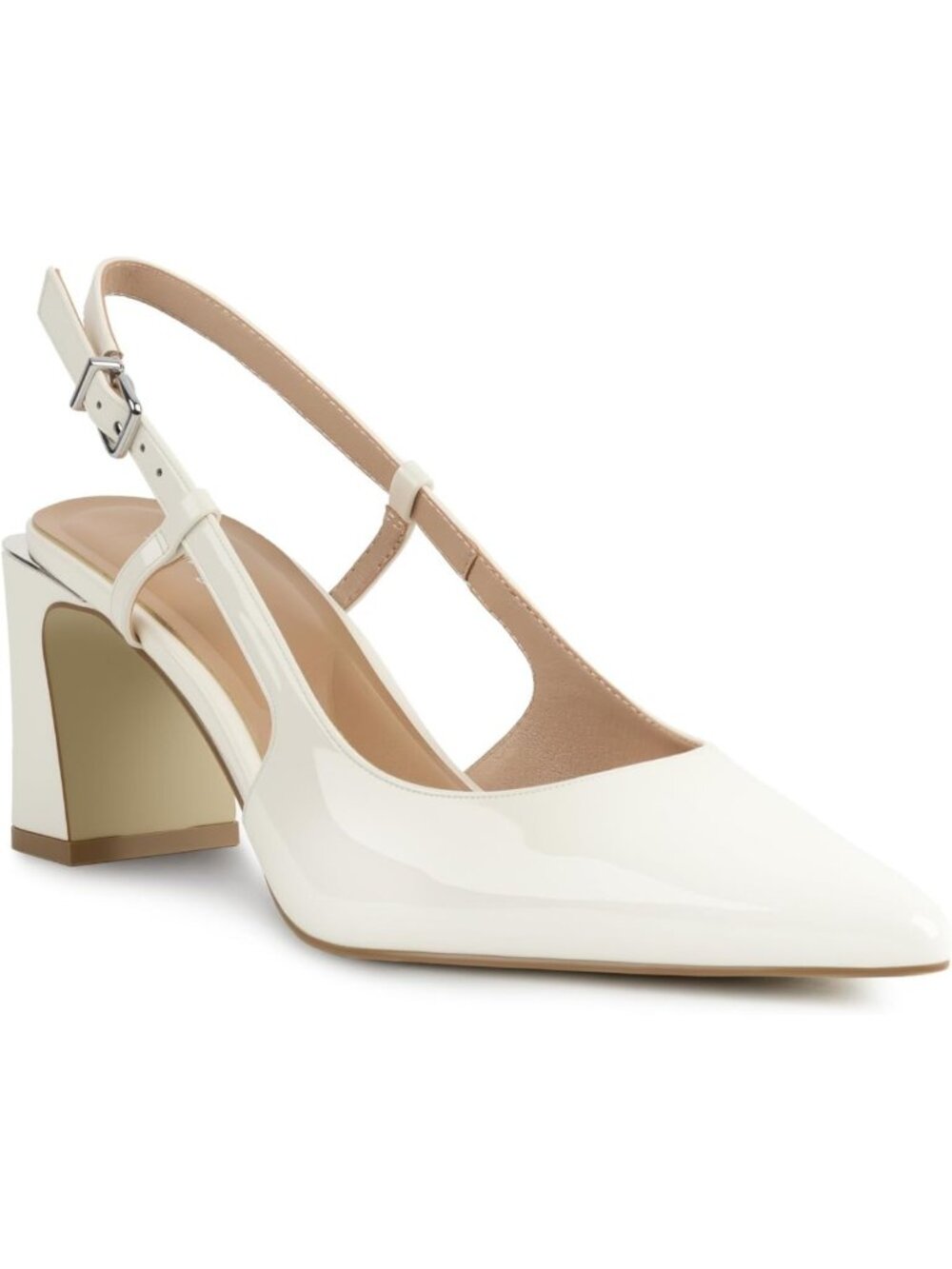 Stylish Slingback Chunky Heels - Comfortable Closed Toe Pumps for Weddings